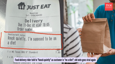 Food delivery rider told to "knock quietly" as customer is "on a diet"; old note goes viral again