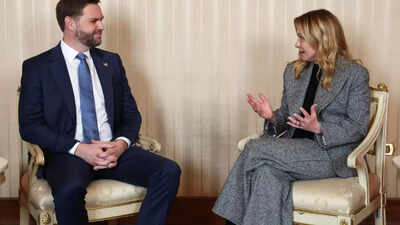 ‘I’ve learned Italian since the last time I saw you’: JD Vance jokes with Italy’s Meloni during meeting