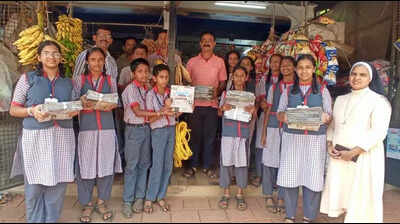 Students fold holiday cheer into 4,900 eco bags in Karnataka