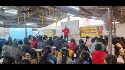 Inside a bamboo hut in Bhagalpur, a free classroom for govt job aspirants