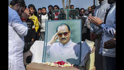 Ashes of Ajit Pawar immersed in Falgu