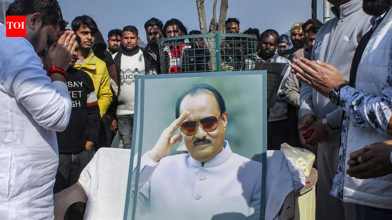 Ashes of Ajit Pawar immersed in Falgu