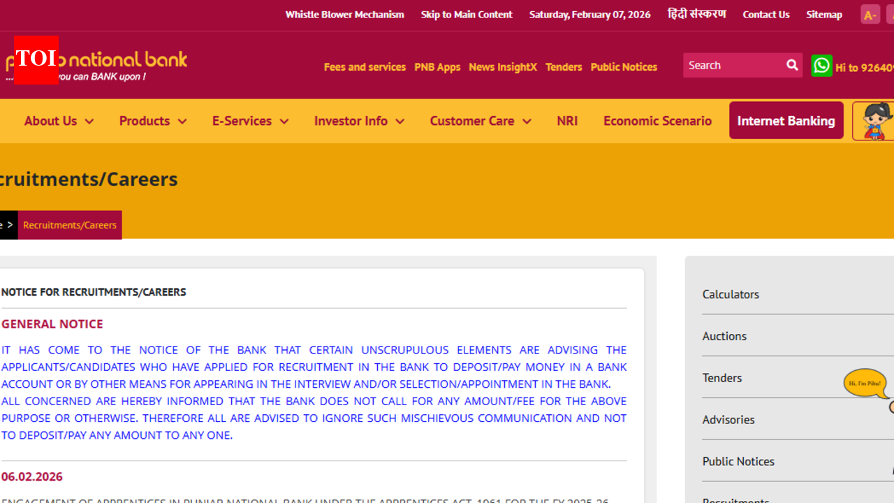 PNB Apprentice recruitment 2026: Registration window opens tomorrow for 5,138 posts at pnb.bank.in; check details here