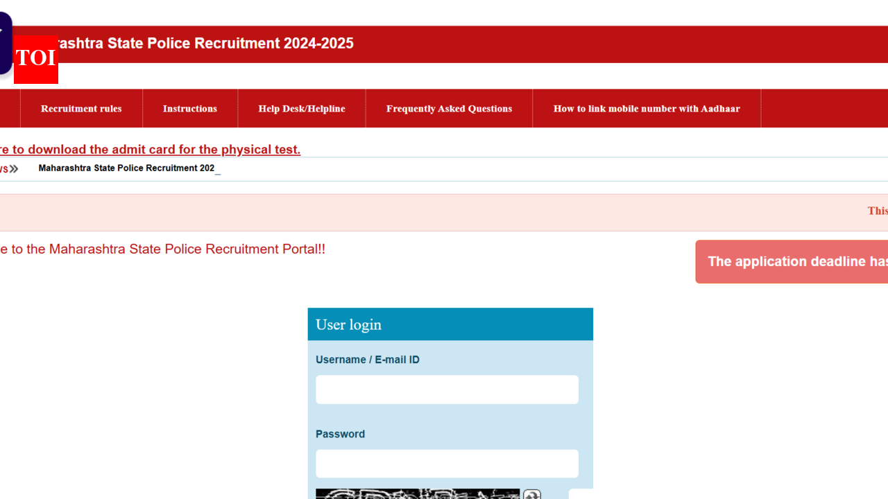 Maharashtra Police Bharti physical admit card 2026 released: Direct link to download hall tickets