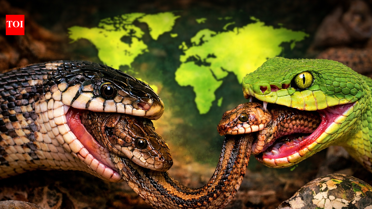 Snakes eating snakes! Study finds cannibalism in over 200 snake species across continents