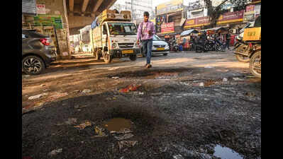 Dug up for 5 yrs, road below Bhangel flyover in Noida set for repair
