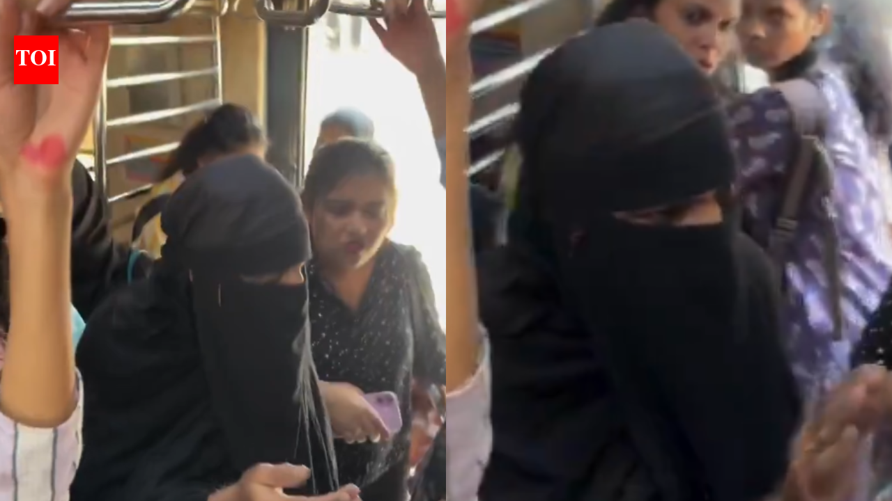 Burqa-clad man caught in ladies compartment on Mumbai local, video viral
