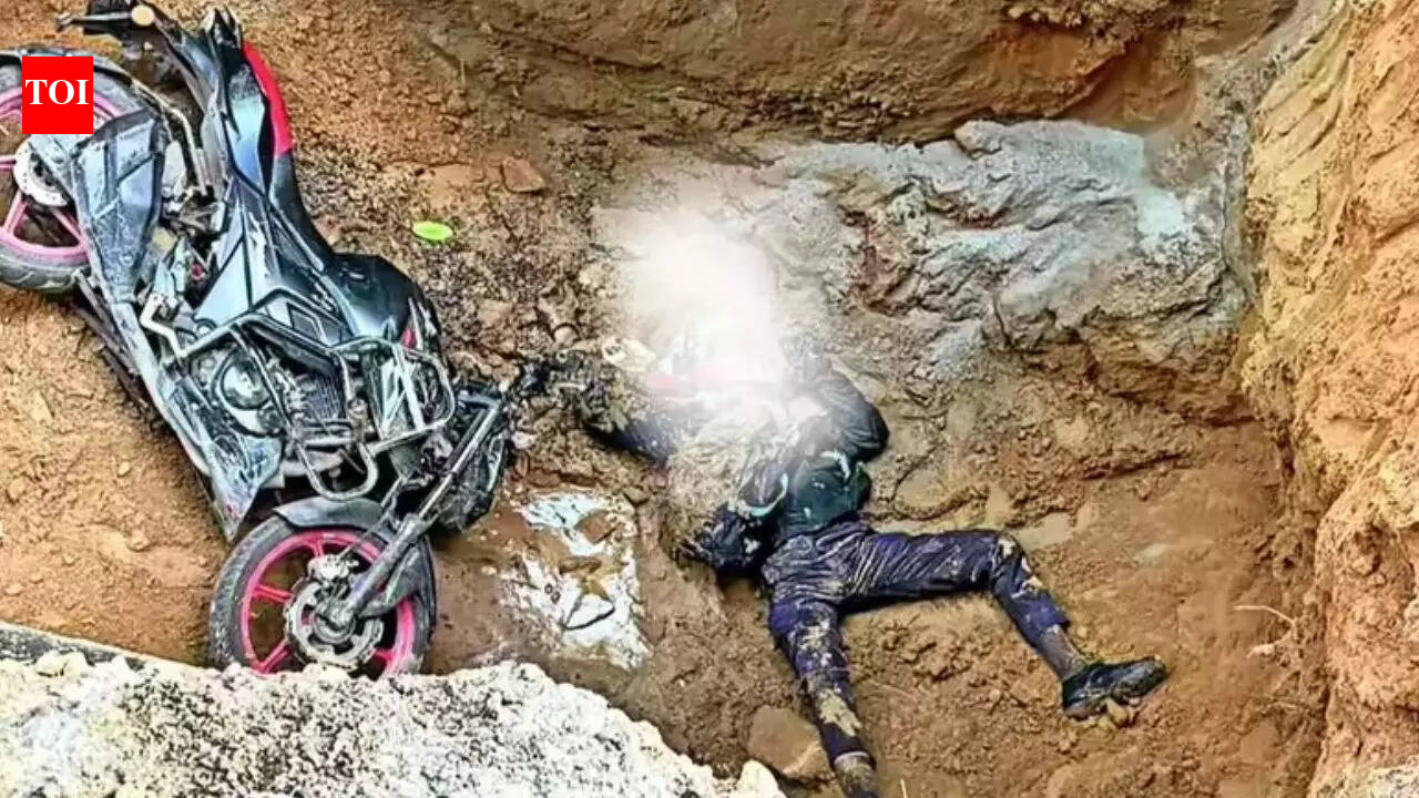 ‘Headlight was still on’: How a pit dug hours before tragedy became death trap for Delhi biker