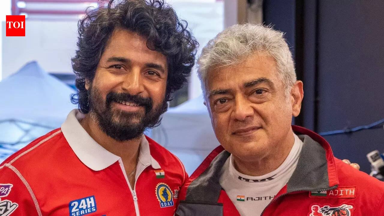 'Parasakthi' star Sivakarthikeyan has emotional reaction after Ajith Kumar completes Dubai car race