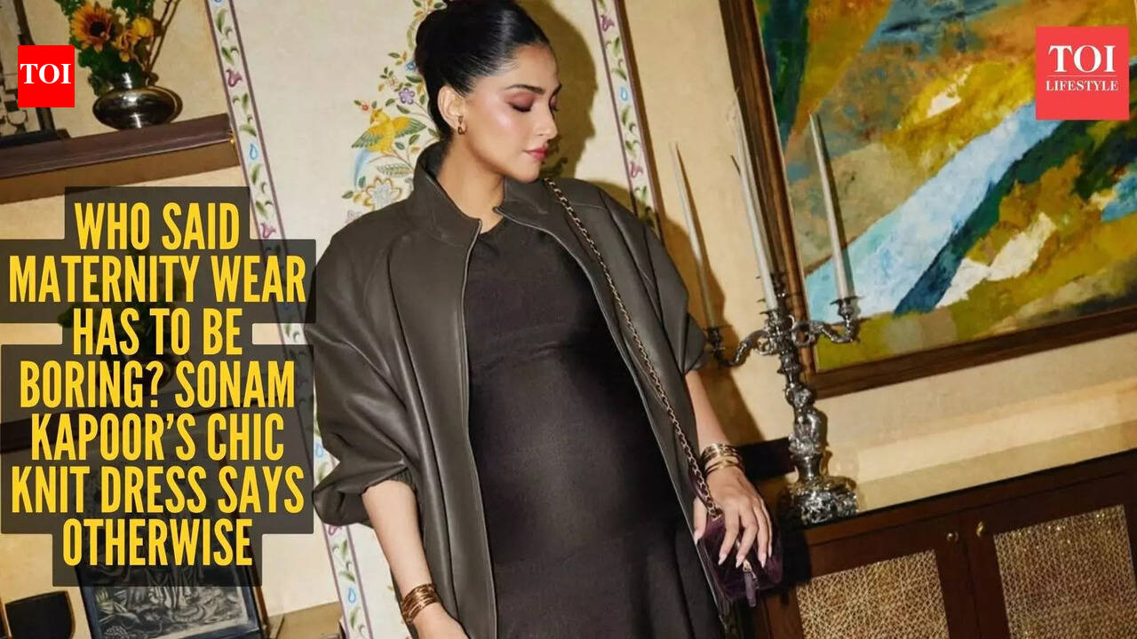 Soft knit, leather edge: Sonam Kapoor’s pregnancy look is quietly changing maternity fashion rules