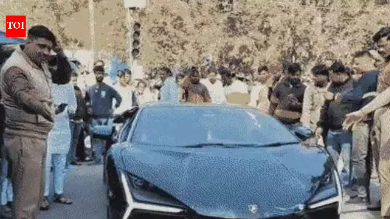 Speeding Lamborghini crashes into vehicles, injures pedestrian; car seized, FIR against UP tobacco tycoon’s son