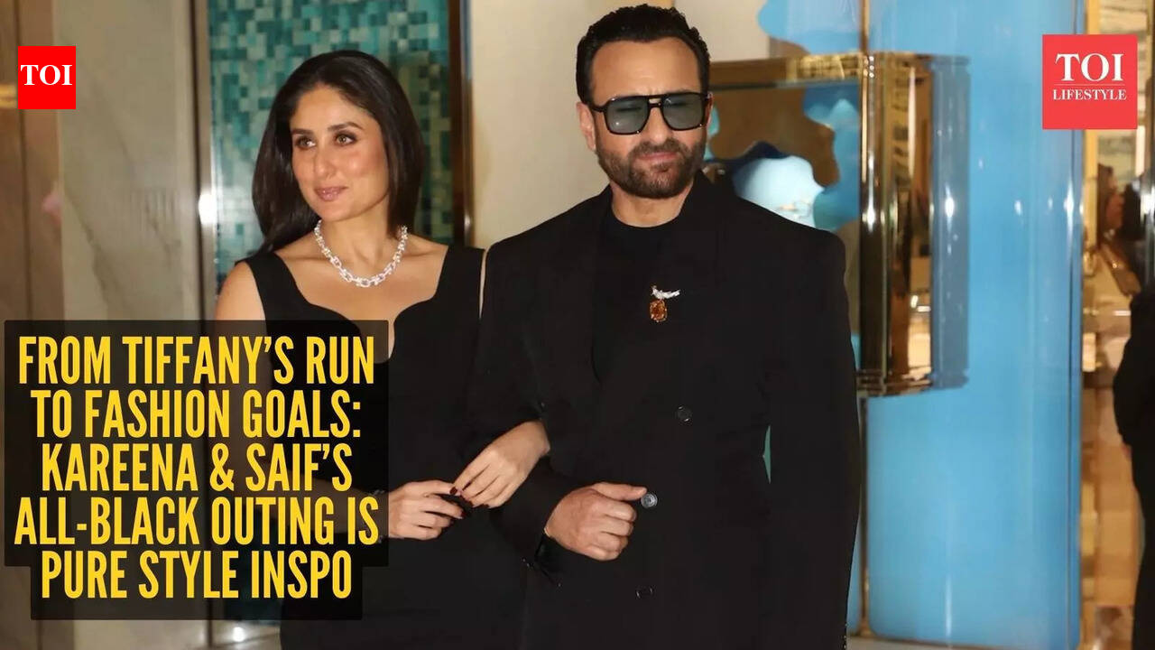 Who needs a red carpet? Kareena Kapoor and Saif Ali Khan prove black-on-black is always a power move