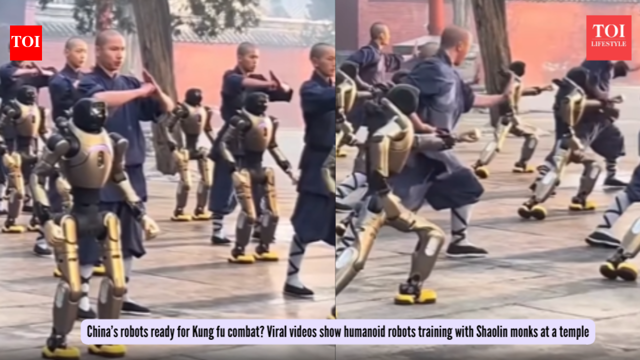 China’s robots ready for Kung fu combat? Viral videos show humanoid robots training with Shaolin monks at a temple