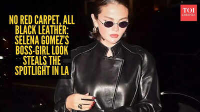 Selena Gomez goes full black leather boss mode for a quiet birthday dinner in LA