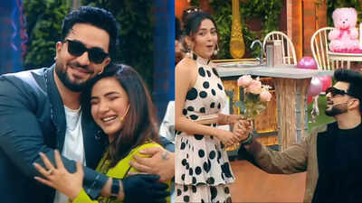 Jasmin Bhasin surprises Aly Goni for Valentine’s Day special; Karan Kundrra expresses his love for Tejasswi Prakash