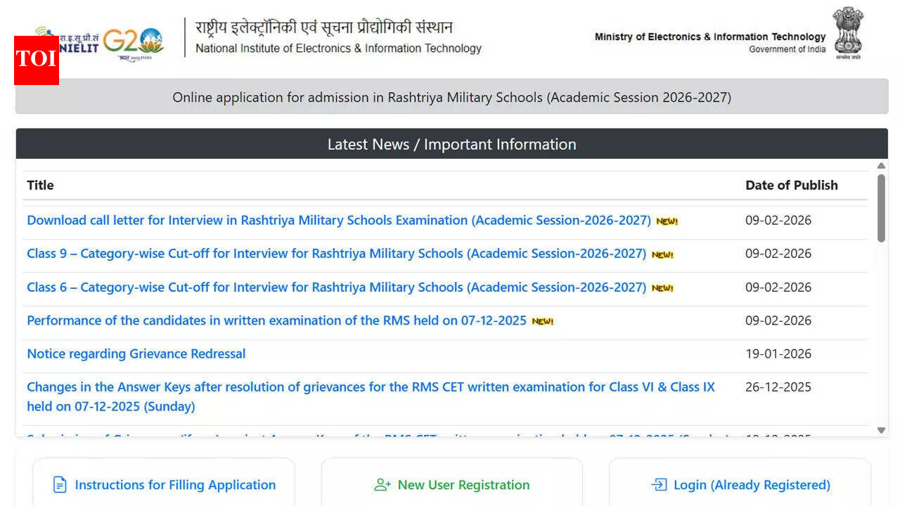 RMS result 2026: CET cut-off released, download interview e-call letters for admission to Class 6 & 9