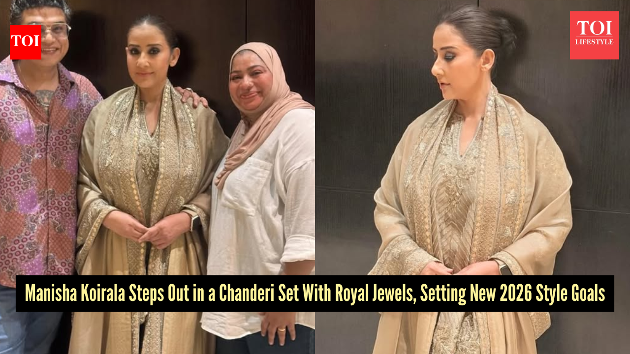 Manisha Koirala’s chanderi ensemble with royal jewels is the 2026 fashion combo we needed