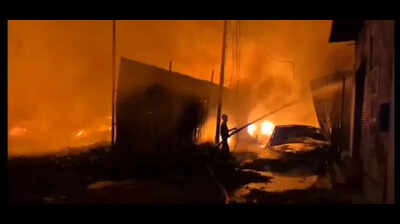 Fire breaks out at scrap shops on Mysuru outskirts