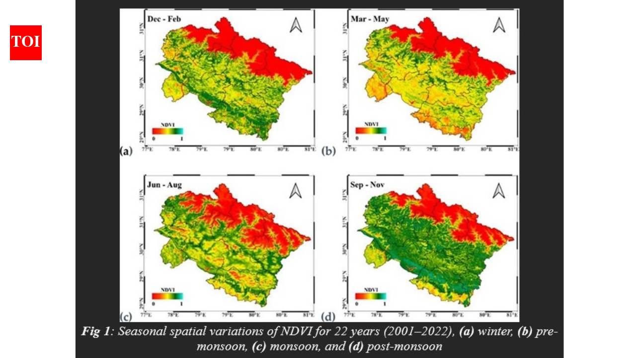 Two decades of sat data show gradual dip in Uttarakhand hills green cover