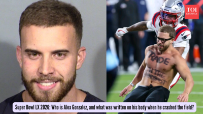  Who is Alex Gonzalez, and what was written on his body when he crashed the field?