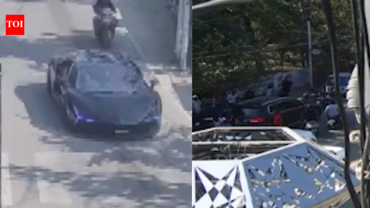 CCTV twist in Kanpur Lamborghini rampage: Cops say Shivam Mishra was at the wheel, lawyer blames ‘driver’