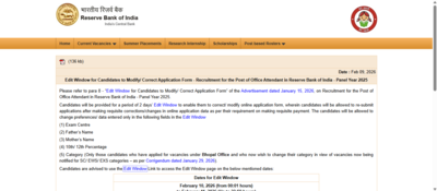  Application correction window opens for 572 posts; direct link here