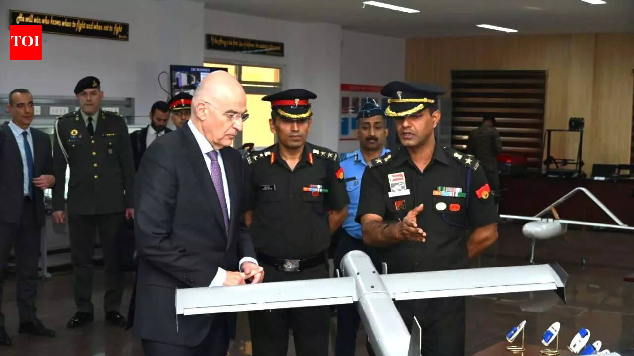 Greek defence minister visits Bengaluru Military Station; witnesses India's indigenous drone and simulator technologies