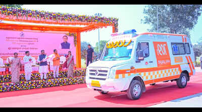 CM flags off 250 ambulances to improve access to hospital care