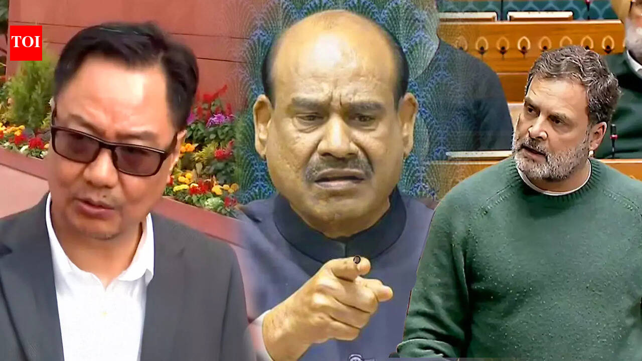 'Entered Speaker's Chamber And Abused Him': Rijiju Hits Out At Congress, Slams Rahul Gandhi