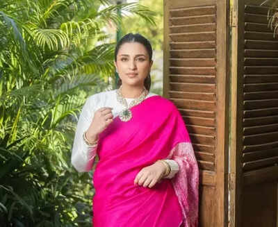 New mom Parineeti Chopra stuns in pink saree; says ‘Mamma’ steps out only in style