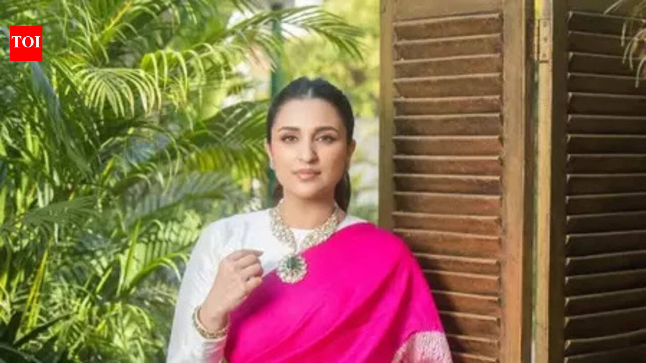 New mom Parineeti Chopra stuns in pink saree; says ‘Mamma’ steps out only in style