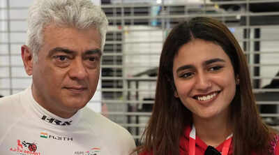 Priya Prakash Varrier meets her 'Good Bad Ugly’ co-star Ajith Kumar on a race day- See video