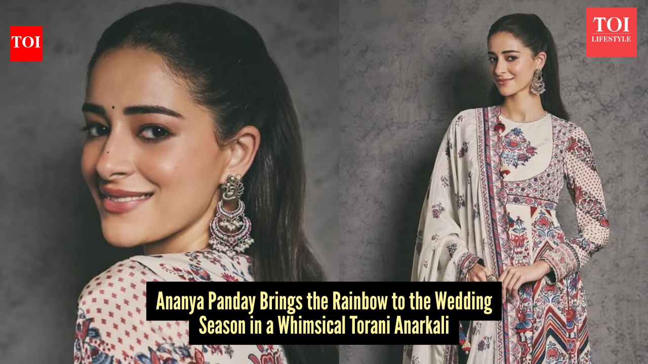 Ananya Panday’s vibrant Torani Anarkali blends tradition with kaleidoscopic couture