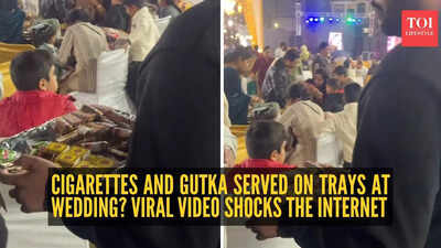 Cigarettes and gutka served on trays at wedding? Viral video shocks the internet