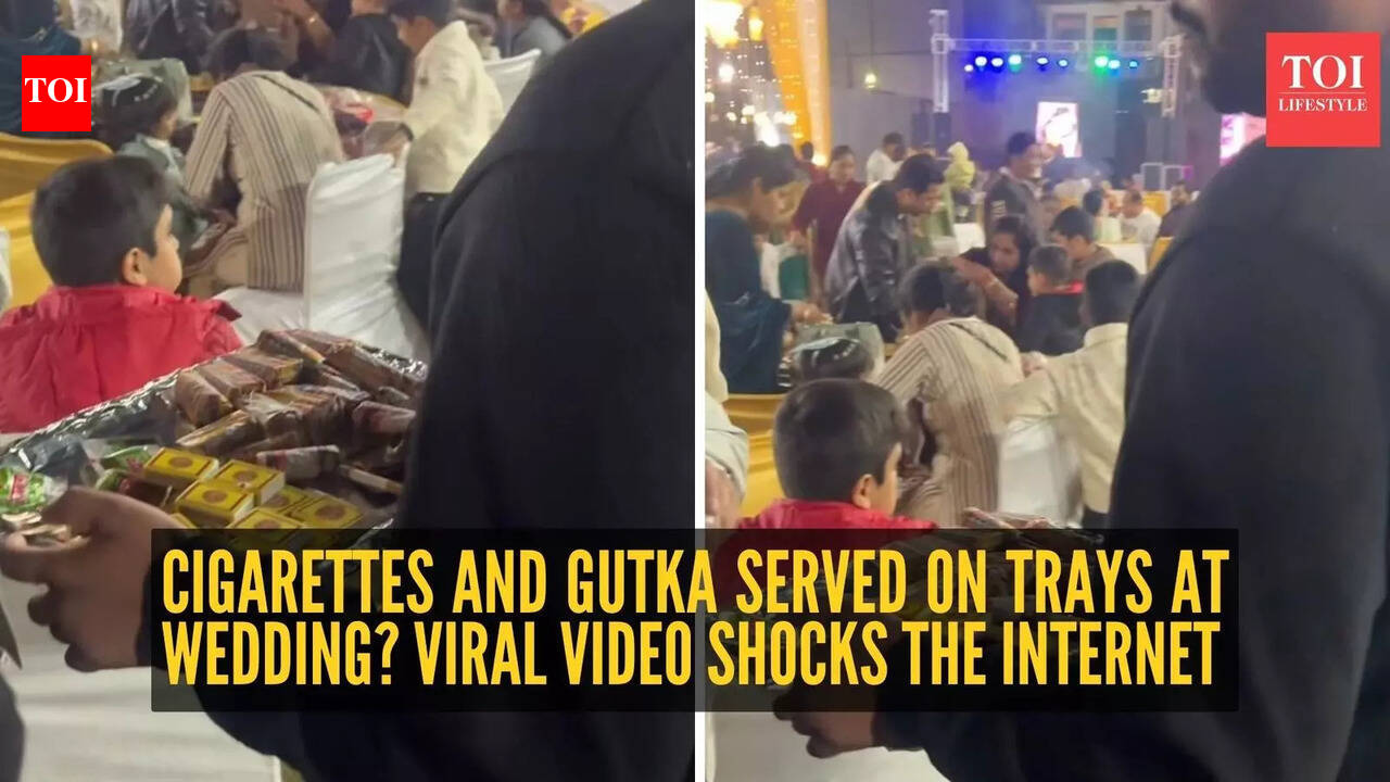 Cigarettes and gutka served on trays at wedding? Viral video shocks the internet