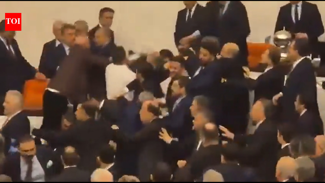 Watch: Major brawl erupts in Turkey parliament; lawmakers trade punches