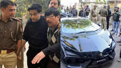 Kanpur: UP Businessman’s Son Crashes Speeding Lamborghini Into Vehicles, Injures Pedestrians