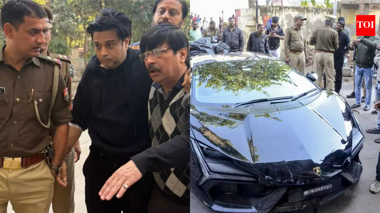 Kanpur Lamborghini crash: Tobacco baron KK Mishra's son Shivam arrested 4  days after VIP Road rampage | Kanpur News