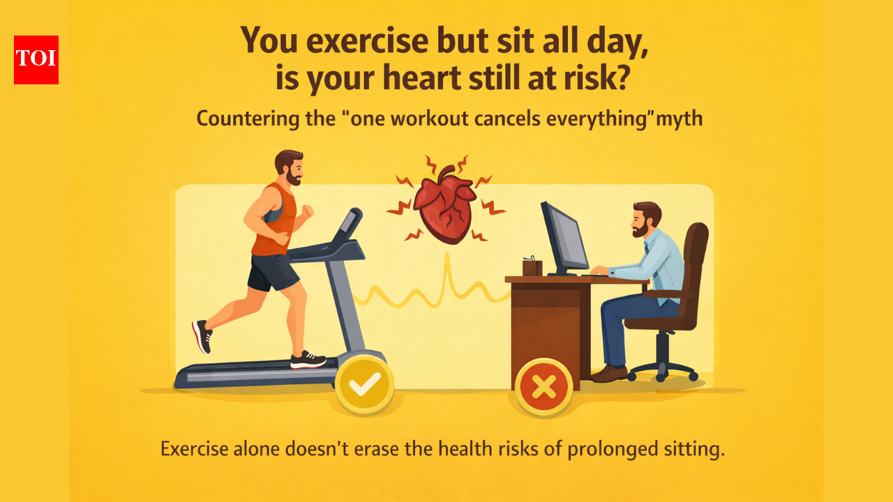 You exercise but sit all day, is your heart still at risk? Countering the “one workout cancels everything” myth