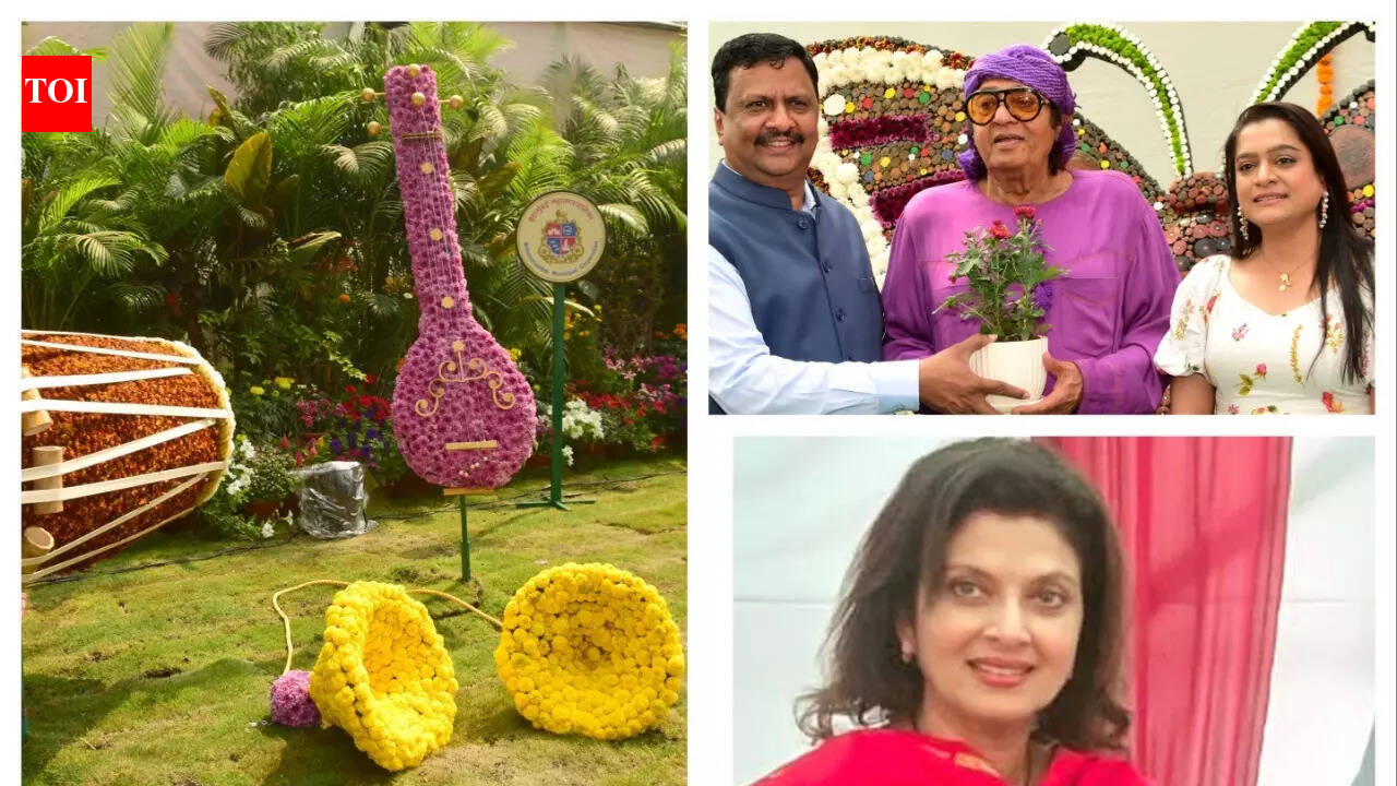 Ranjeet and Varsha Usgaonkar visit BMC’s 29th Mumbai flower show