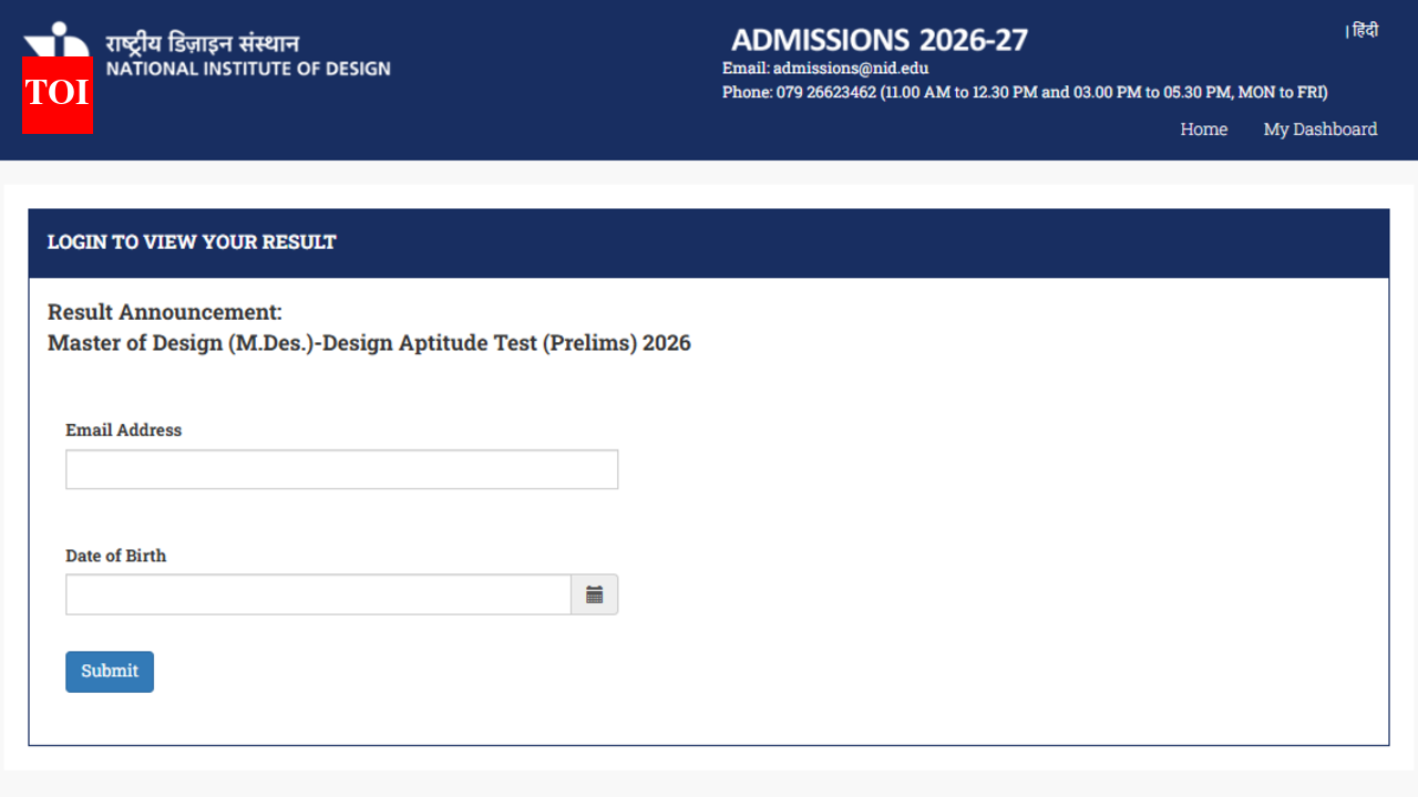 NID DAT 2026 Prelims result declared for M.Des; rechecking open till February 14: Check direct link