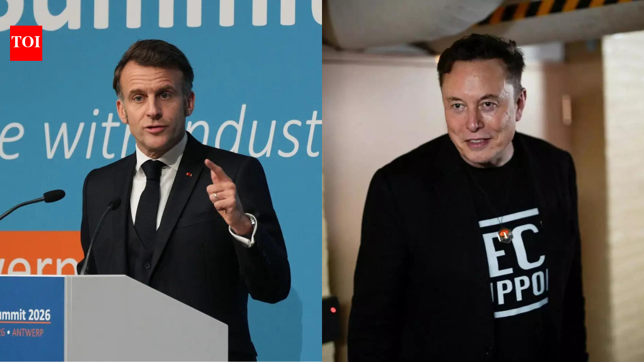 French President Emmanuel Macron says on stage Elon Musk has most billions of dollars from American taxpayers; Upset Musk replies: That's not us, but ...