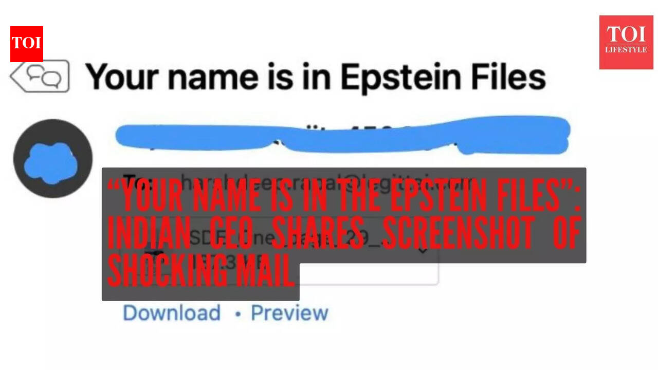 “Your name is in the Epstein Files”: Indian CEO shares screenshot of shocking mail