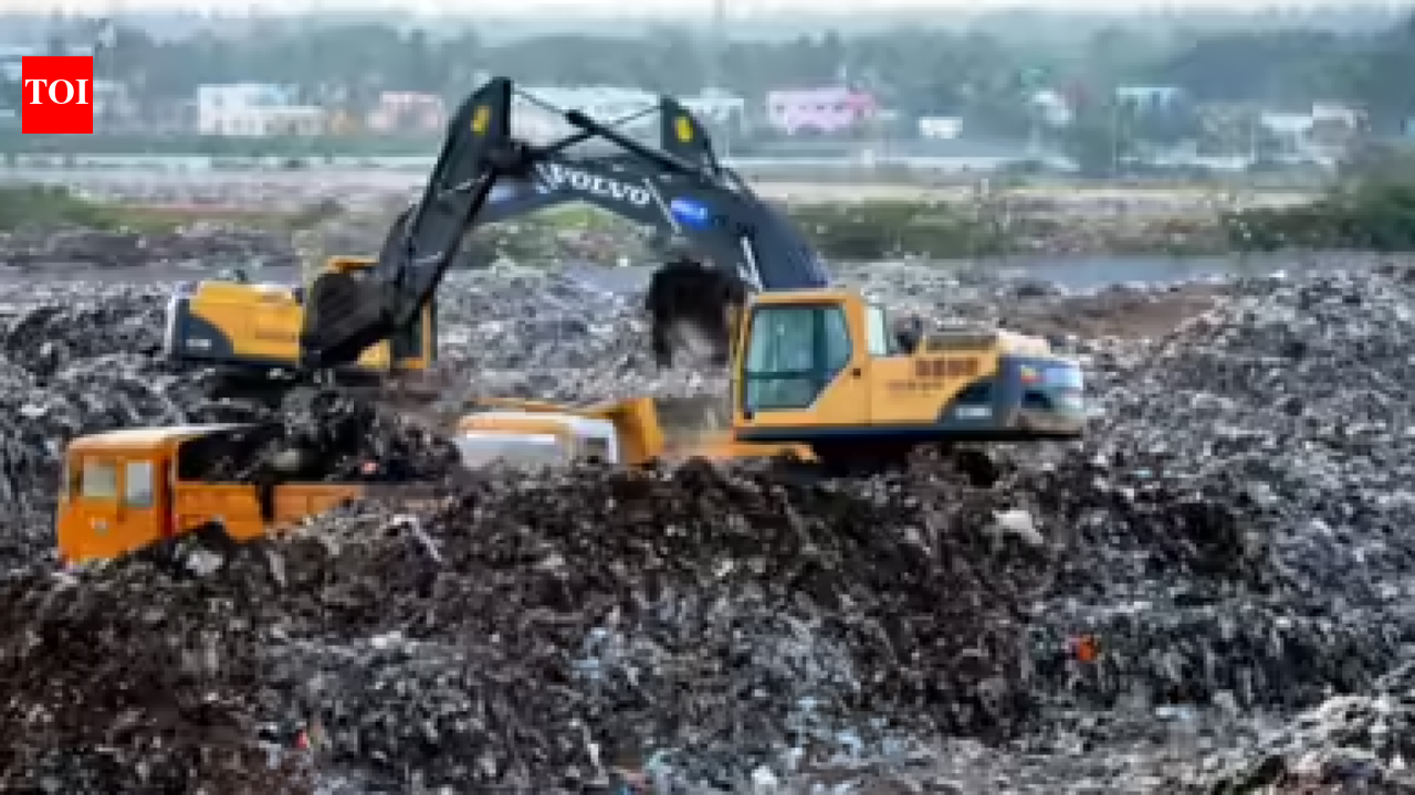 Central Pollution Control Board officials inspect Vellalore dump yard