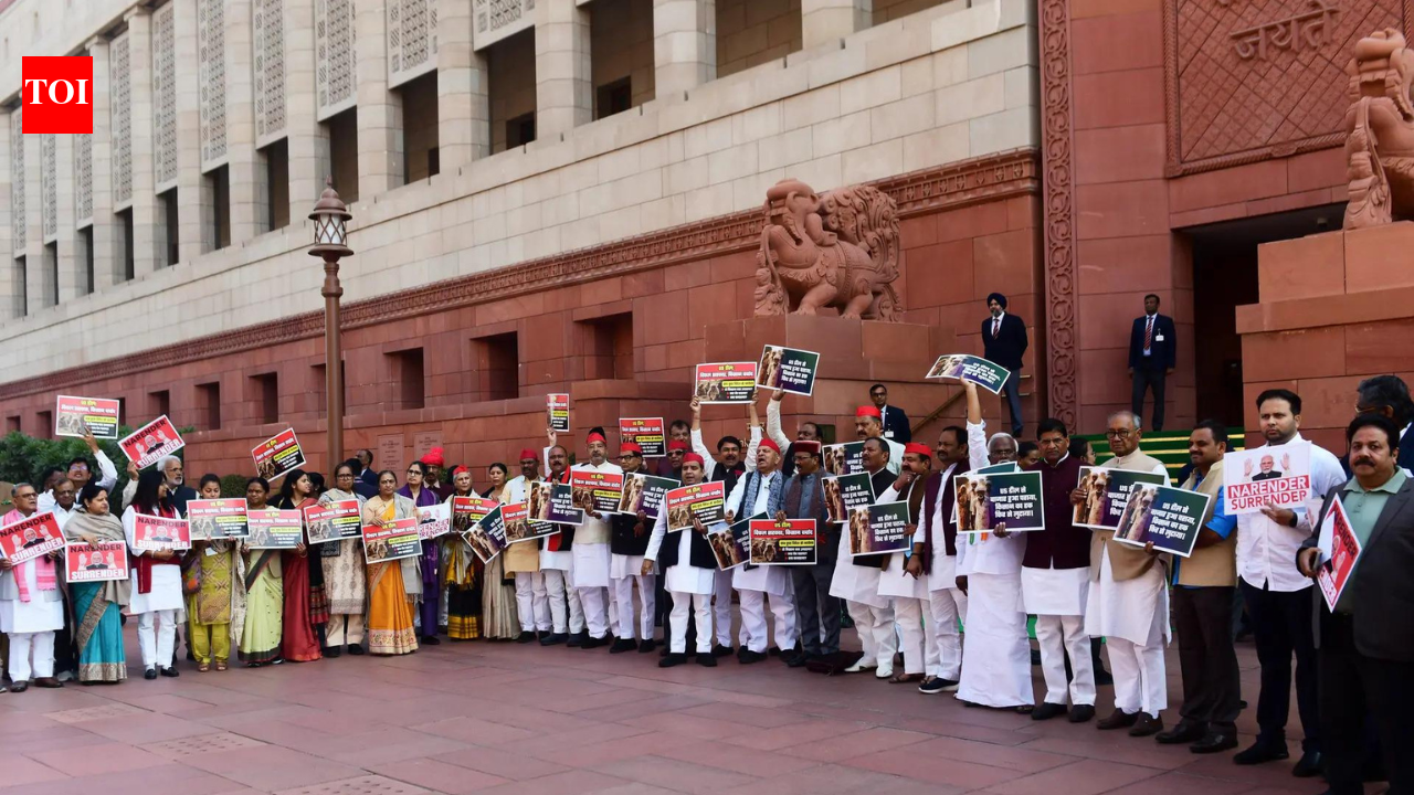 Opposition protests India-US trade deal in Parliament, backs labour unions’ bandh