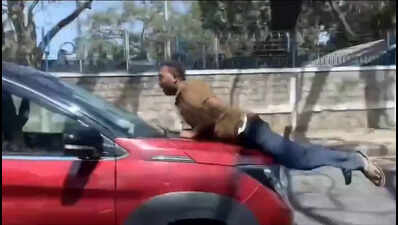 Property manager arrested for driving MUV with man on bonnet in Bengaluru