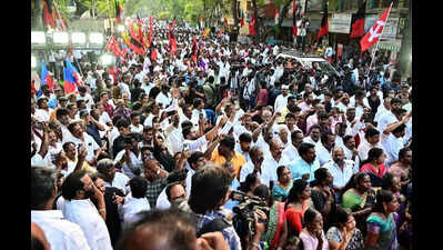 Protest by DMK allies turns show of strength