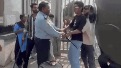 Watch: Bajrang Dal vandalises Indore’s Narsee Monjee College during Valentine’s Day programme