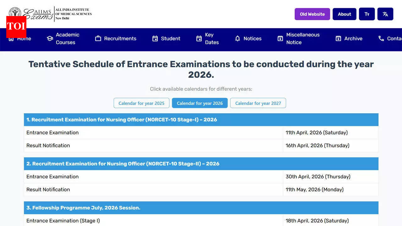 AIIMS NORCET 10 recruitment 2026 notification out for 3000+ nursing officer vacancies; check details here