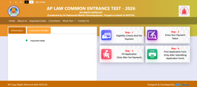 AP LAWCET 2026 registration begins at cets.apsche.ap.gov.in: Direct link to apply, examination schedule here